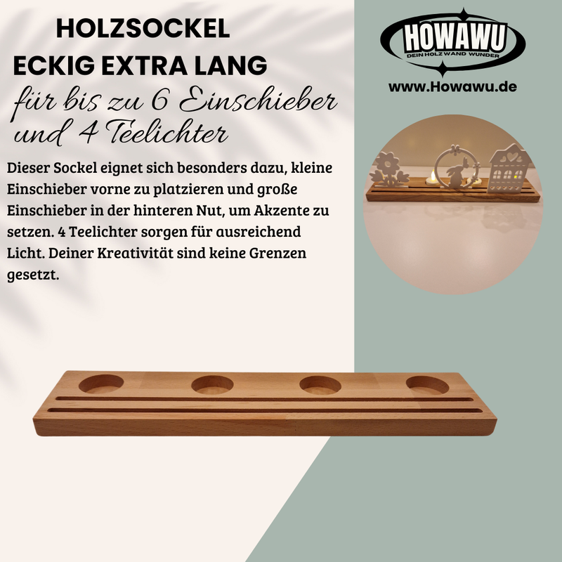 Holzsockel für Einschieber Doppelnut