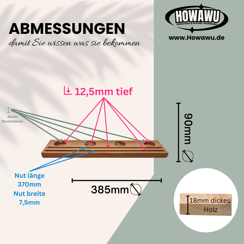 Holzsockel für Einschieber Doppelnut